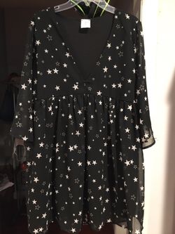 Dress shiffon stars print size S Vici brand
