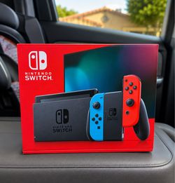 Nintendo Switch V2 Console Neon Blue & Neon Red Joy-Con – Brand New