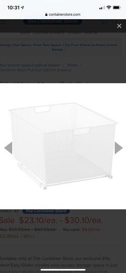 Container Store Elfa Drawer XL Storage Unit
