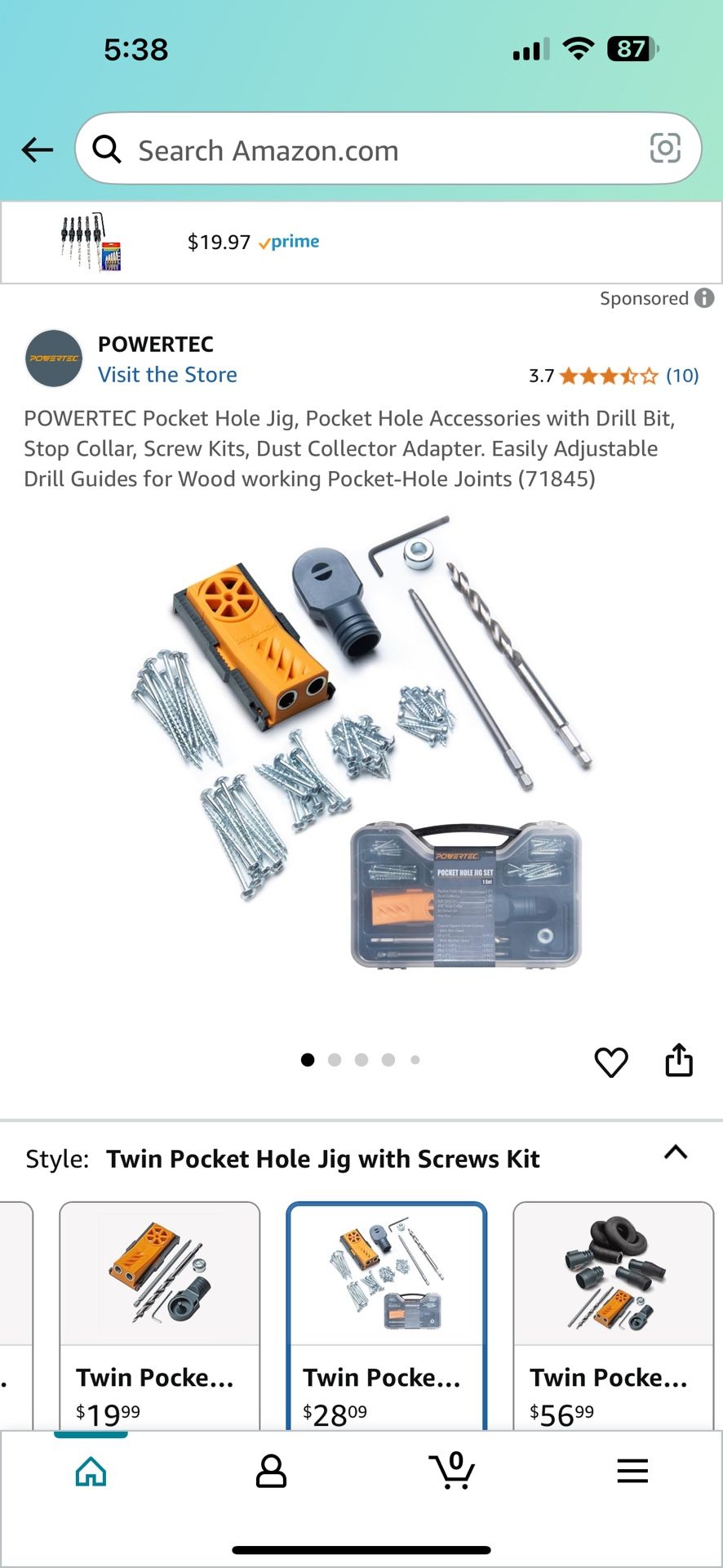 POWERTEC Pocket Hole Jig