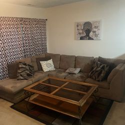Sectional and Coffee Table 