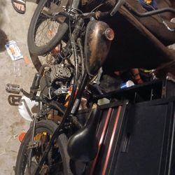 Bicycle with engine kit