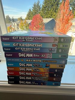 DogMan and Cat kid books in new condition
