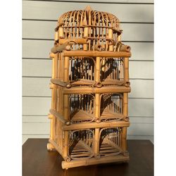 Vintage Rattan Wine Bottle Holder