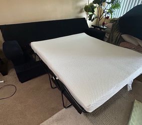 Super Comfy Sleeper Sofa w/ Removable Washable Covers + Pull out Bed w/ Clean Comfy Mattress Pad