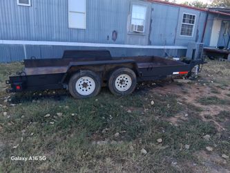Solid steel 16ft  equipment trailer