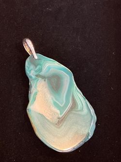 Green Agate Sliver Pendant