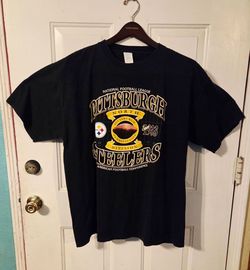 Pittsburgh Steelers VINTAGE Black Graphic'Tee - NFL Team Shirt -XLARGE