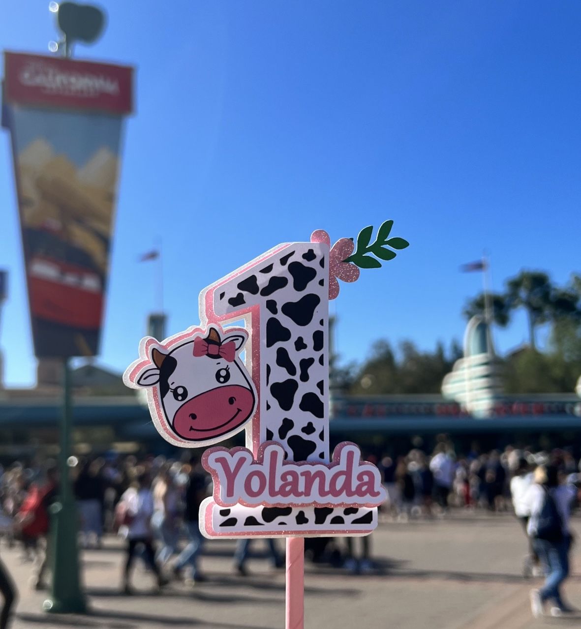 Farm Cow Themed Customized Cake Topper