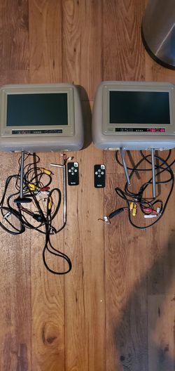 A pair of 9.5in touch screen head rest monitors