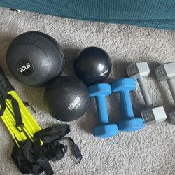 Medical Balls, Dumbbells And Agility Ladder 