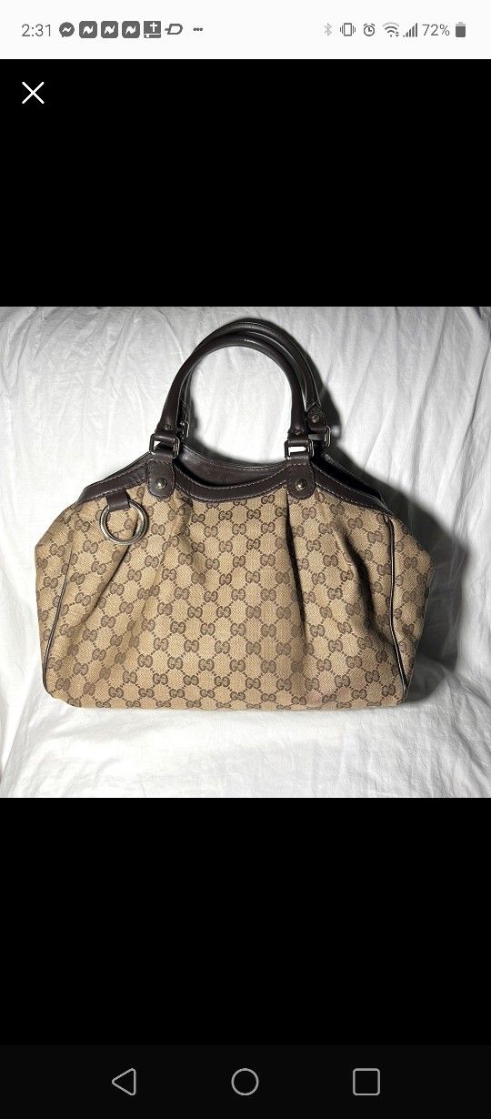 AUTHENTIC GUCCI BROWN TOTE