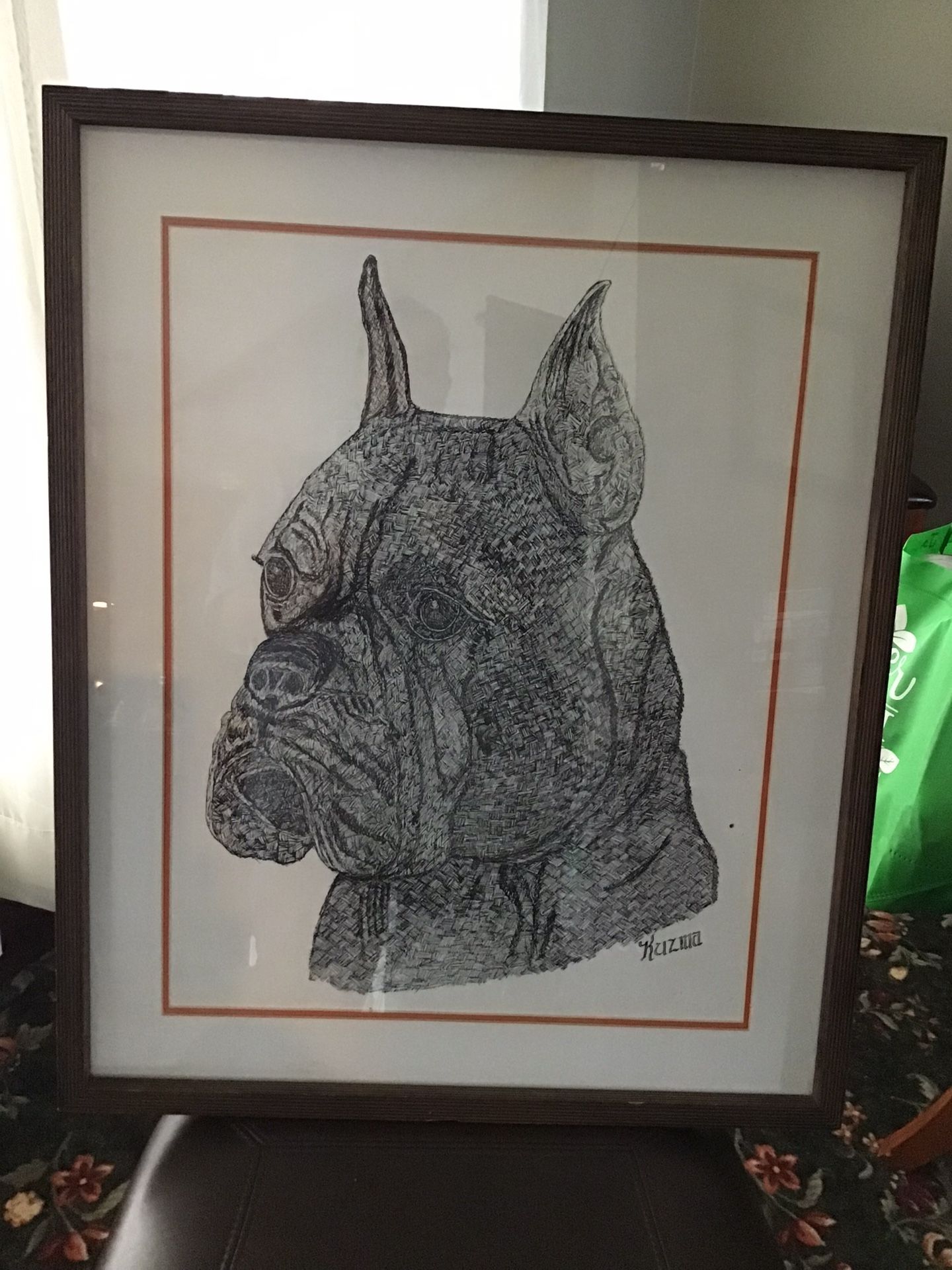 Boxer Dog Drawing Artwork