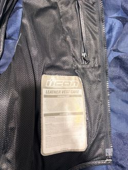 Icon Leather Motorcycle Vest