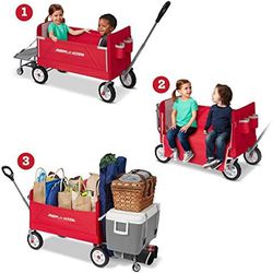 Radio Flyer 3-in-1 Folding Wagon with Cooler Caddy for Kids, Garden & Cargo

 