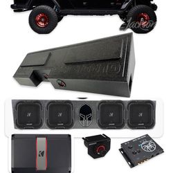 JEEP GLADIATOR FULL BASS PACKAGE KICKER AUDIO INSTALLED