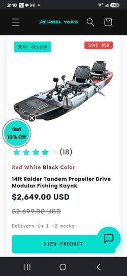 14 '  modular Reel Yak Kayak