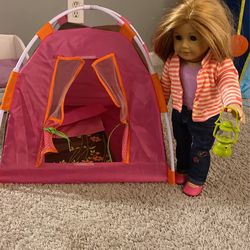 Our Generation Doll Camping Tent With Sleeping Bag ( American Girl Doll Not Included) 
