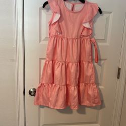 Beautiful Girls Peach Orange Dress Layered