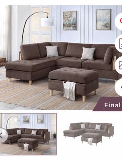 Sectional with ottoman set