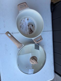 Carote 24cm White Granite Non-Stick Wok with Lid