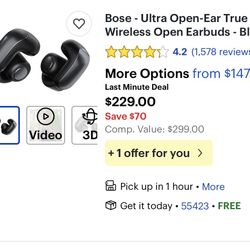 Bose Ultra Earbuds Open Box