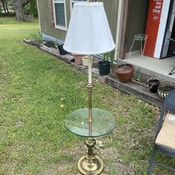 End table with lamp
