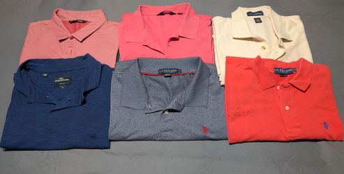 6 Men's Polo Shirts Size 2XL