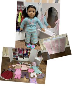 American Girl Doll And Full Wardrobe Closet