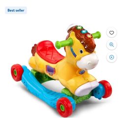VTech Gallop and Rock Learning Pony, Electronic Motion-Activated Pretend Play Ride-on Toy