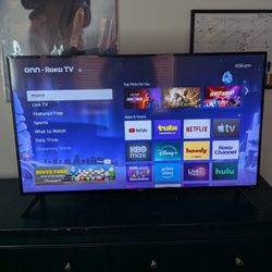 LIKE NEW 50 Inch onn 4K ROKU TV