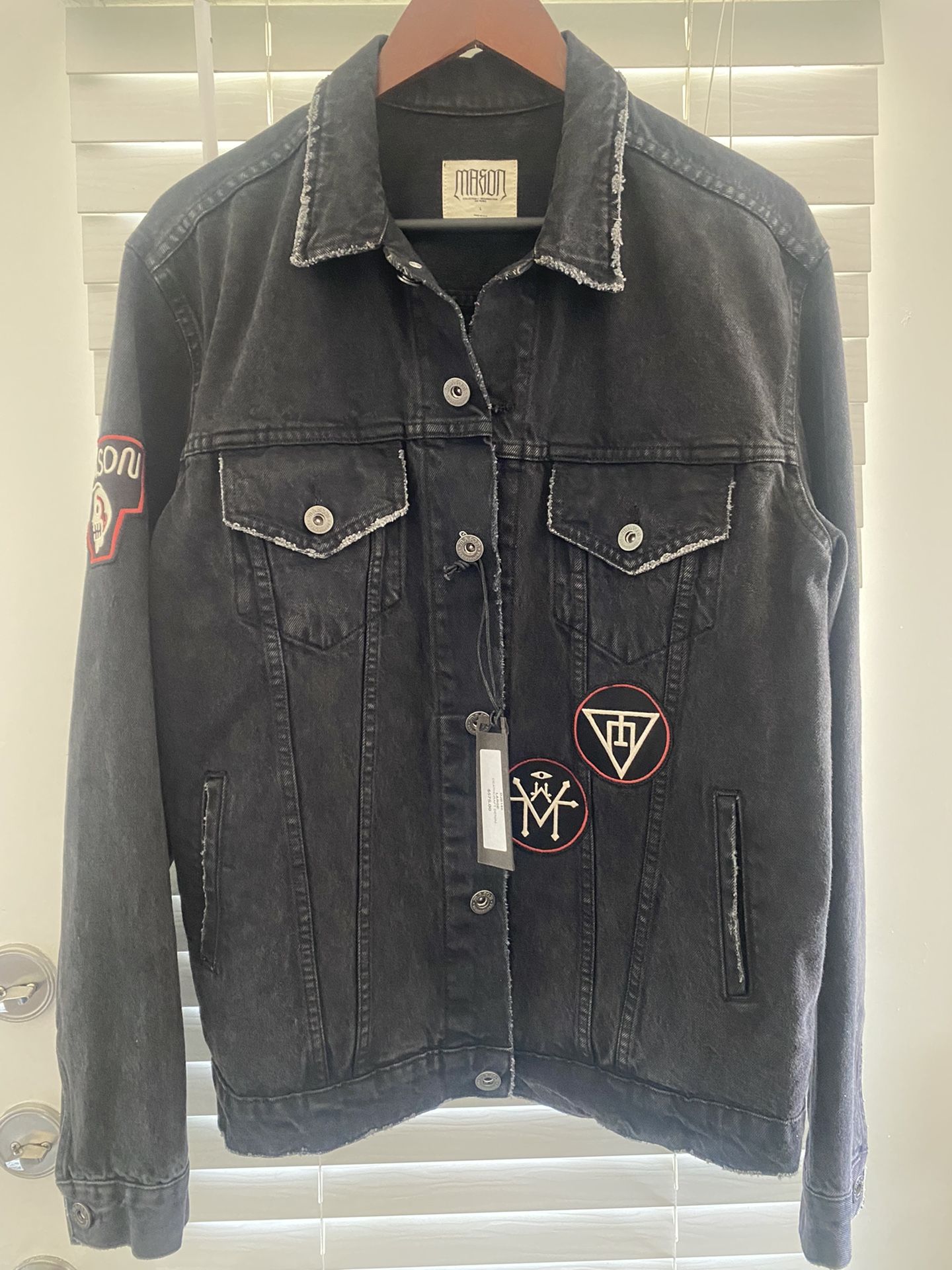 Mason Denim Jacket, Black, Size L