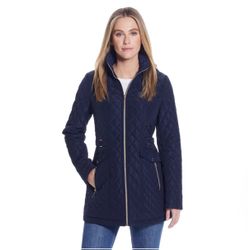 Women's Gallery Quilted Jacket with Hood Originally $149 LAUNDRY BY SHELLI SEGAL LOS ANGELES