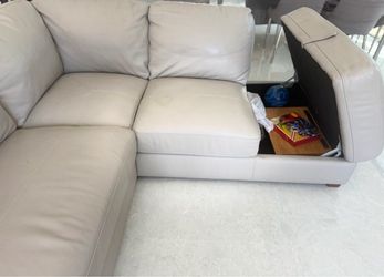 Real leather Sectional - from Living Spaces