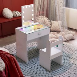Vanity W/bluetooth Mirror (little Girls)