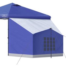 Side Tent,Camping Tent for 10' x 10' Pop Up Canopy, Easy Set Up Gazebo,Compatible with 10' Wide Canopy Tents（Blue）