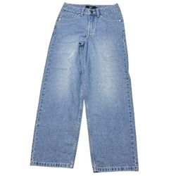 Vans Off the Wall Denim Jeans Women 26/12 Blue Wide Leg Baggy Loose Fit New  