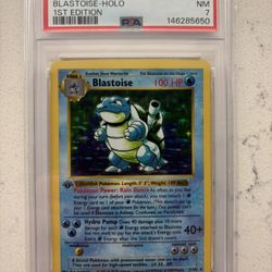 Pokemon 1st Edition Shadowless Blastoise PSA 7