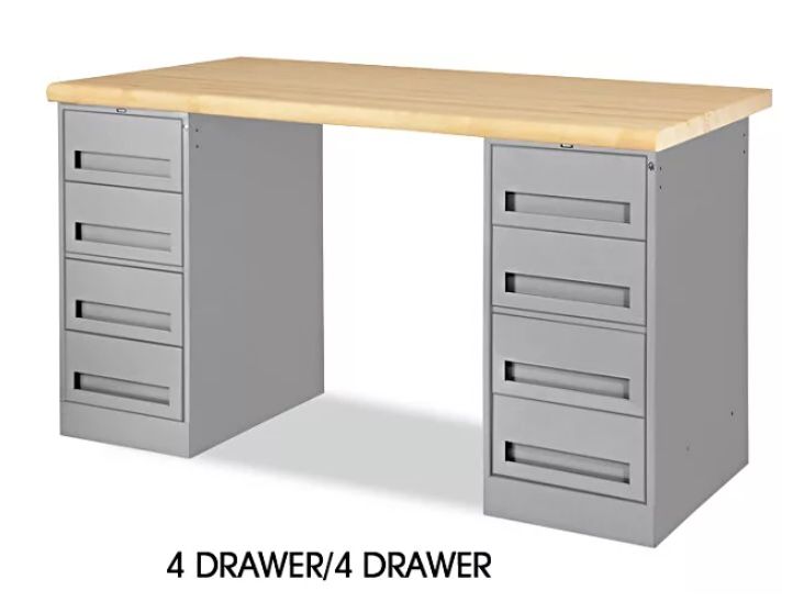 Pedestal Workbench With Maple Top (3 Available)