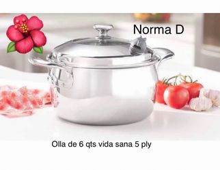Olla de 6 qts vida sana 5 ply nueva en su caja 🌺 princess house 🌺