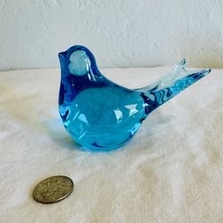 Vintage mid-century, modern Murano glass bluebird
