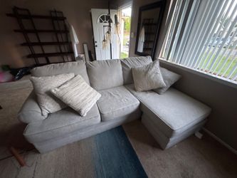 Modern light grey sectional