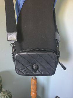 Kurt Geiger Black Leather Soho Crossbody Camera Bag