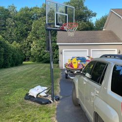 Adjustable hoop… Come get it… It was expensive when we bought it…