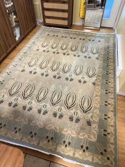 7 by 10 ft green rug!