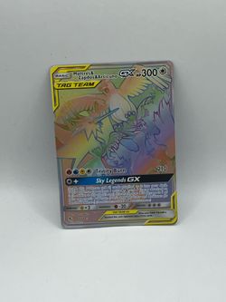 Pokemon Hidden Fates Moltres & Zapdos & Articuno Gx Secret Rare Card # 69/68