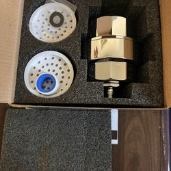 20-Stage Shower Head Filter-Shower Head Filter for Hard Water, with 3 Replaceable Filter Cartridges, High Output Shower Water Filter for Removing Chlo