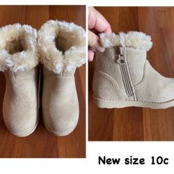 New fur kids boots size 10