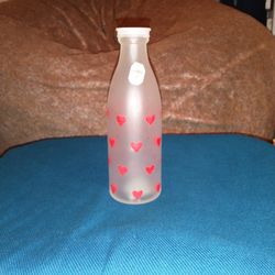 Vintage Milk Bottle With Heart Theme