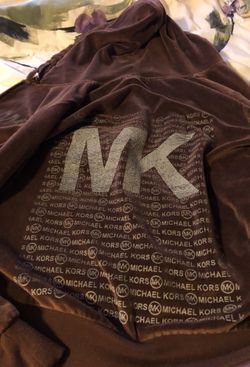 Michael Kors women’s velour zip up track jacket ( large)